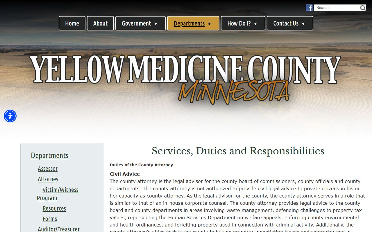 County attorney services and duties page