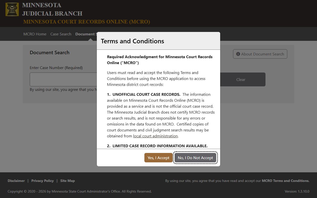 MCRO document search
