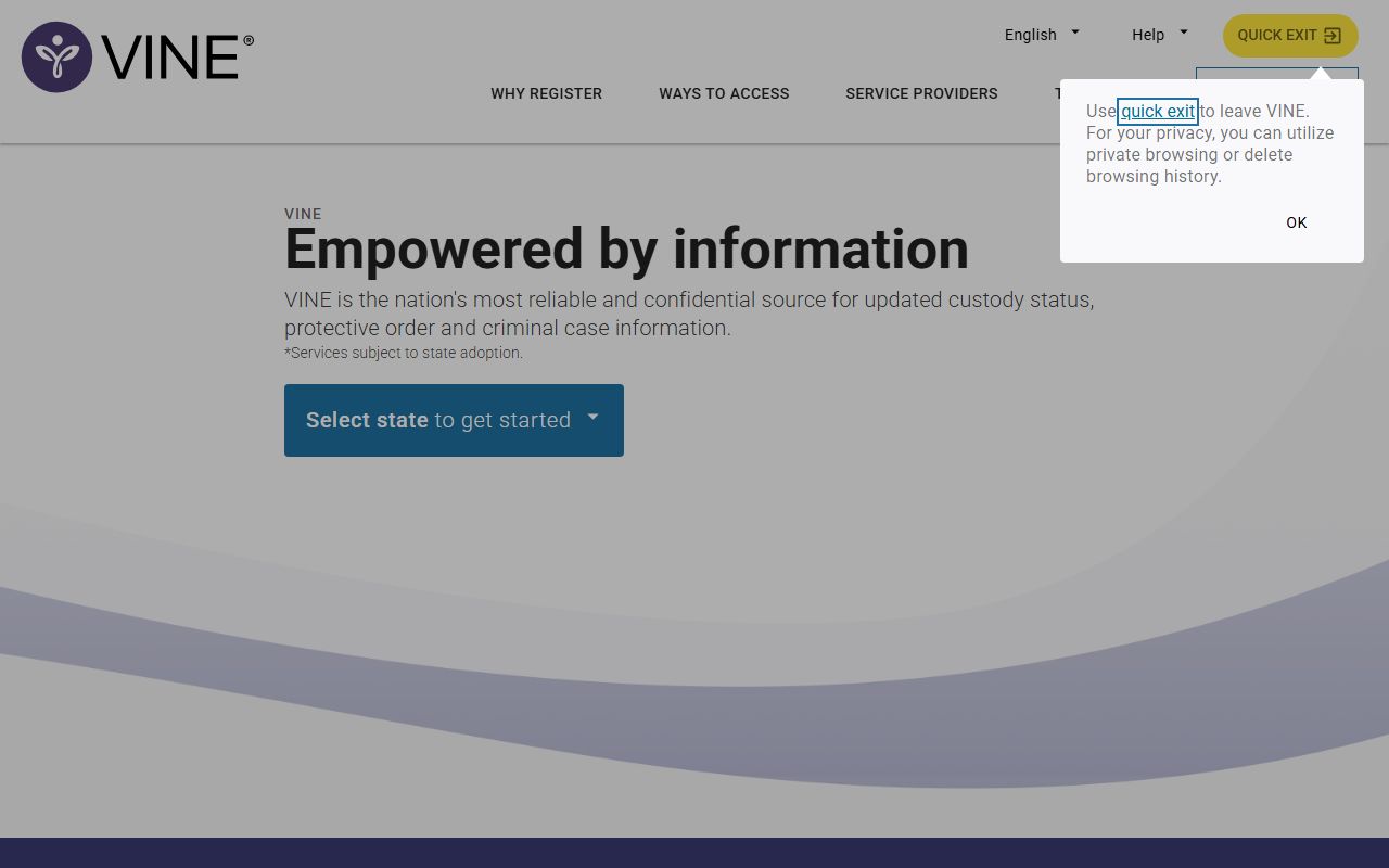 VINELink victim notification system