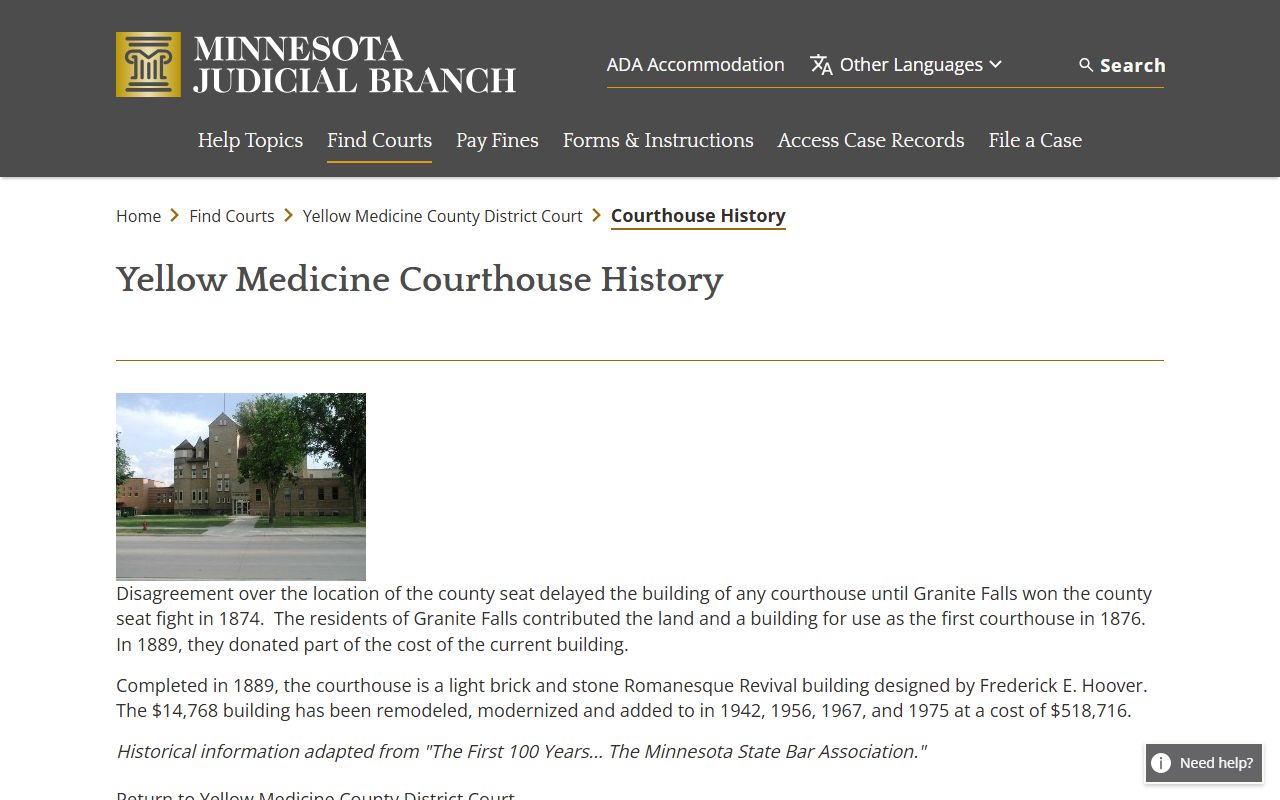 Courthouse history