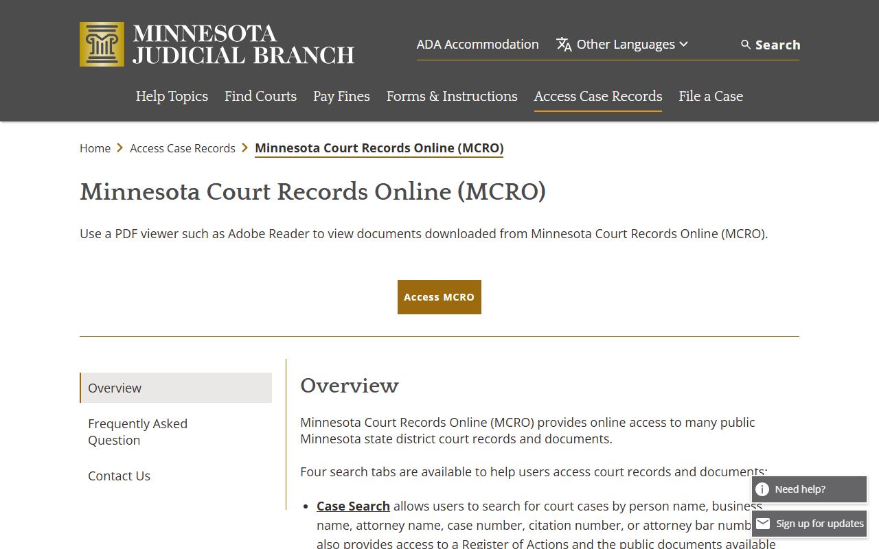 MCRO overview