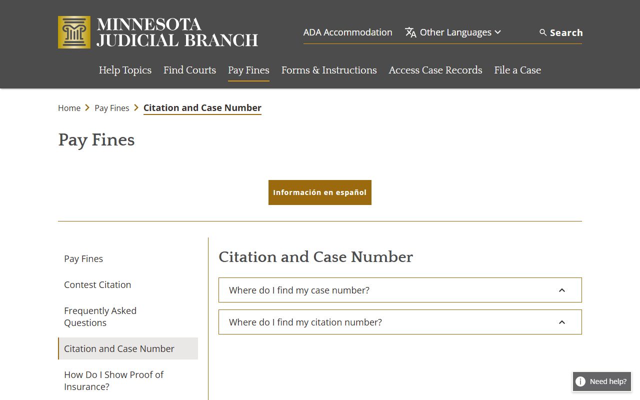Citation and case number guide