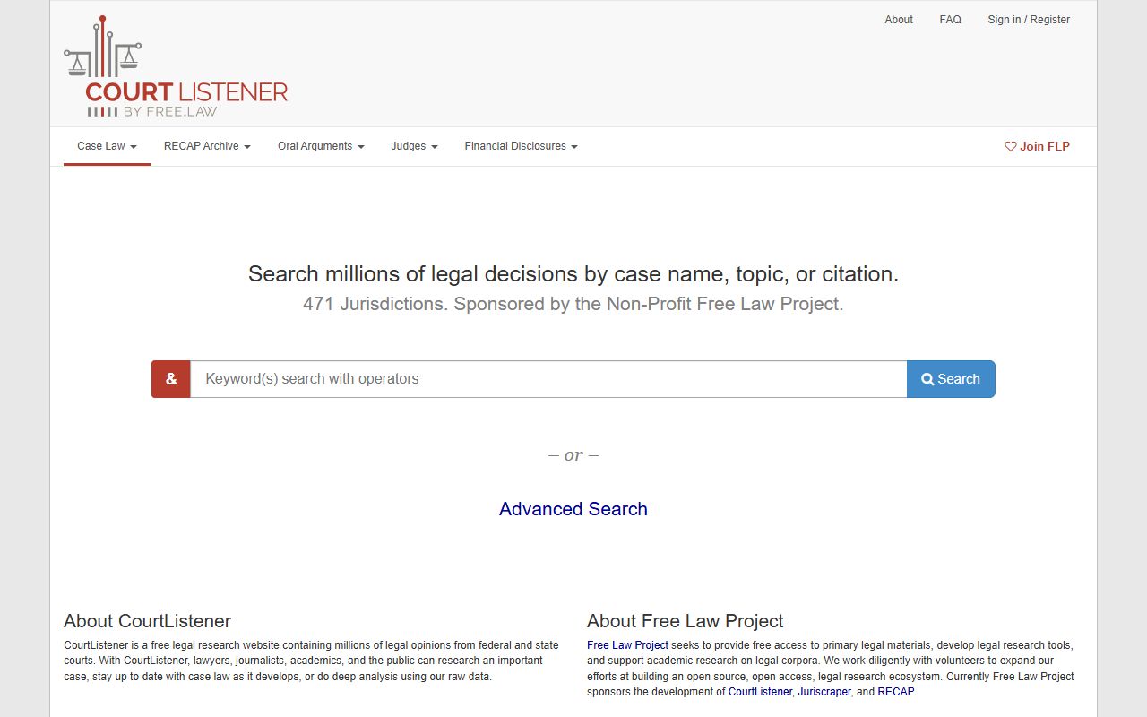 CourtListener public docket reference